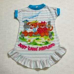 Vintage 80s Kids Sleepwear Nightgown Size 2 Toddler